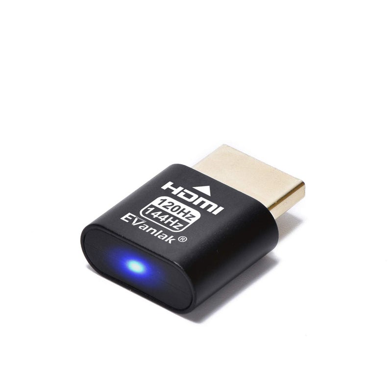 EVanlak HDMI Headlessï¼ˆHigh Rate240ï¼‰ HDMI Dummy Plug,Headless Ghost, Display Emulator Black 1Pcs - Image 5
